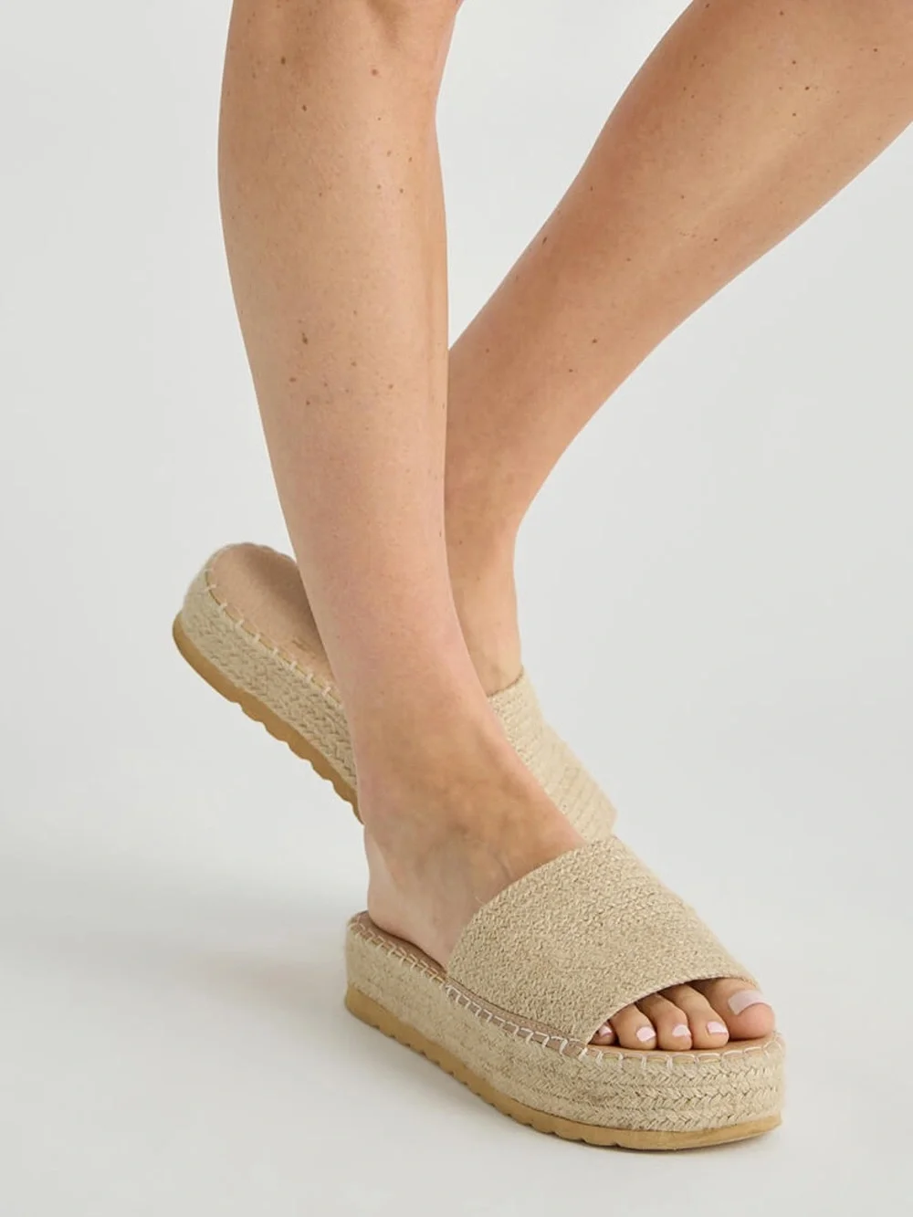 Coconuts by Matisse Beige Platform Espadrille Slide